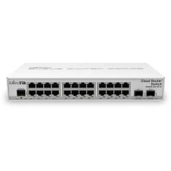 MikroTik Cloud Router Switch CRS326-24G-2S+IN, 800MHz CPU, 512MB RAM, 24xLAN, 2x SFP+, vč. L5 licence