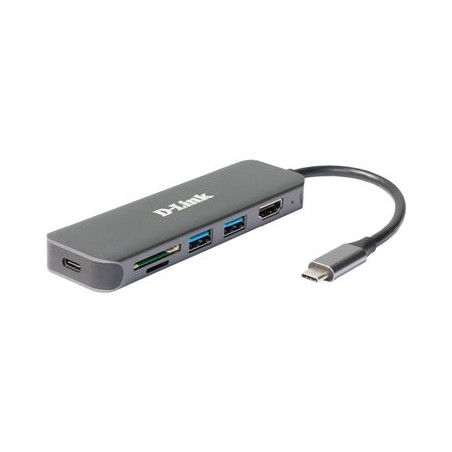 D-Link 6-in-1 USB-C Hub with HDMI/Card Reader/Power Delivery