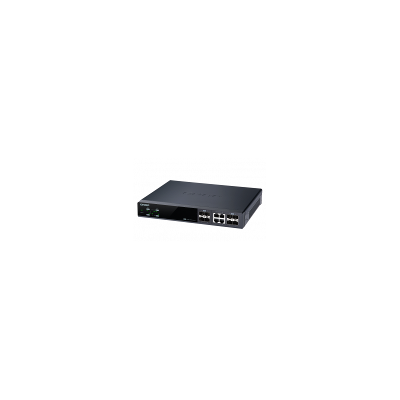 QNAP řízený switch QSW-M804-4C: 8x 10G port SFP+ (4x SFP+ a 4x kombinované SFP+ / RJ-45)