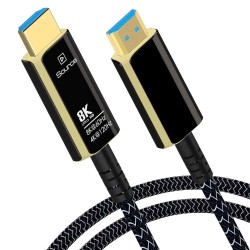 PremiumCord Ultra High Speed HDMI 2.1 optický fiber kabel 8K@60Hz,zlacené 15m KPHDM21T15