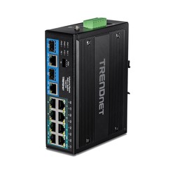 TRENDnet 10-Port Industrial Gigabit/PoE++ DIN-Rail Switch