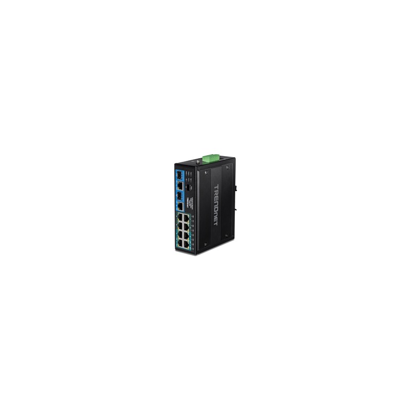 TRENDnet 10-Port Industrial Gigabit/PoE++ DIN-Rail Switch
