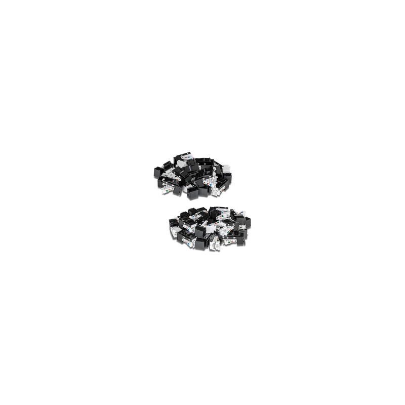 50 PACK CAT6 RJ-45 KEYSTONE/JACK BLACK