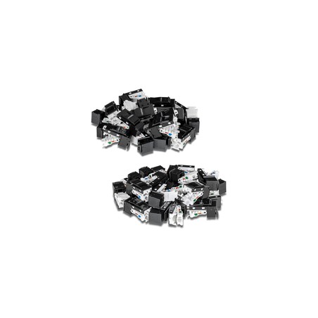 50 PACK CAT6 RJ-45 KEYSTONE/JACK BLACK