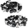 50 PACK CAT6 RJ-45 KEYSTONE/JACK BLACK