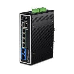6-PORT INDUSTRIAL GIGABIT L2+/MGD POE++ DIN-RAIL SWITCH