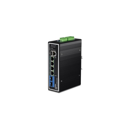 6-PORT INDUSTRIAL GIGABIT L2+/MGD POE++ DIN-RAIL SWITCH