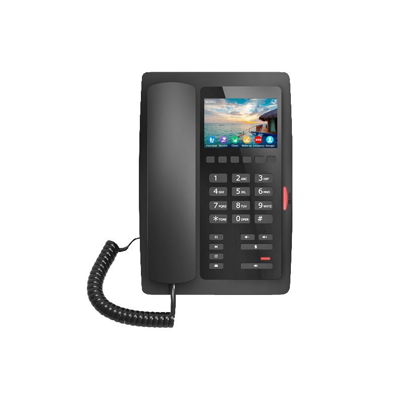 Fanvil H5W hotelový WiFi SIP telefon, 2SIP, 3,5" bar. displ., 6 progr. tl., USB, PoE