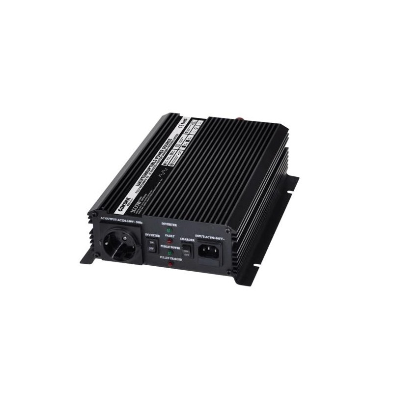 Měnič napětí Carspa UPS1000-12 12V/230V 1000W s nabíječkou 12V/10A a funkcí UPS