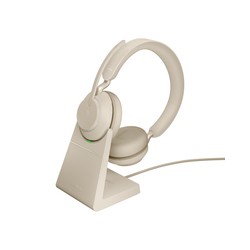 Jabra Evolve2 65, Link380a UC Stereo Stand Beige