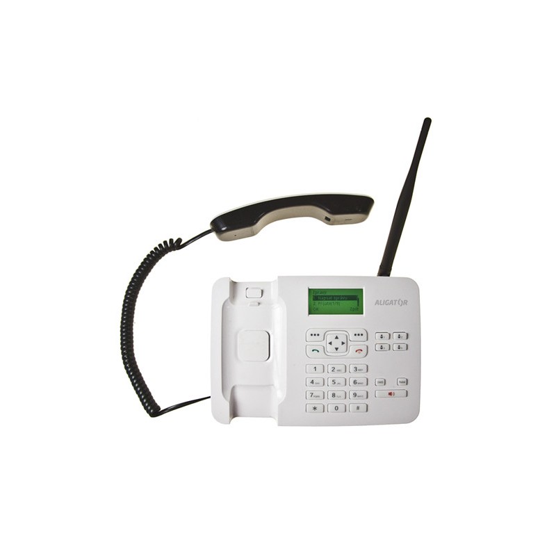ALIGATOR T100 Stolní telefon na simkartu White