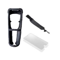 MC22/MC27 Terminal protection kit, includes rubber boot, hand strap, and 5-pack of tempered glass screen protector.