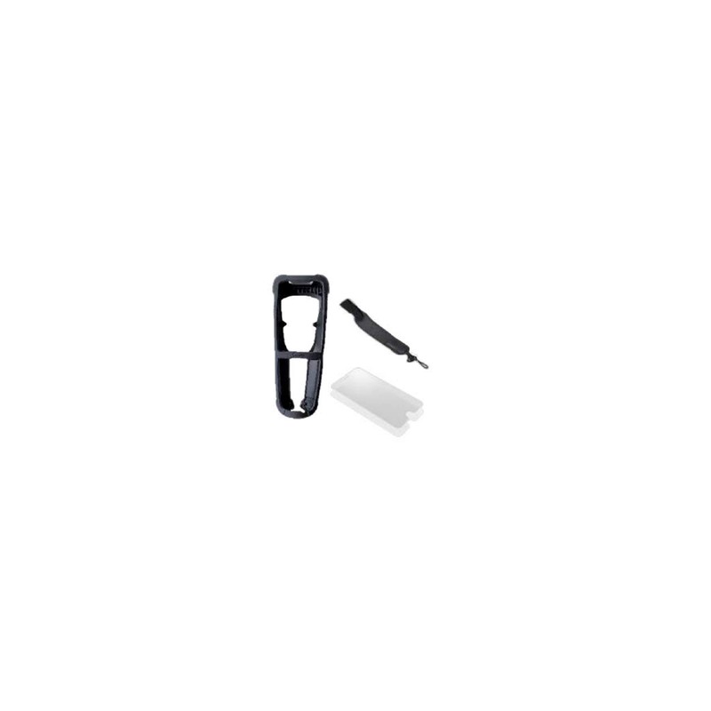 MC22/MC27 Terminal protection kit, includes rubber boot, hand strap, and 5-pack of tempered glass screen protector.