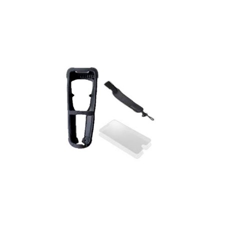 MC22/MC27 Terminal protection kit, includes rubber boot, hand strap, and 5-pack of tempered glass screen protector.