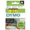 Dymo D1-Tape 6MM X 7M/Black ON Yellow