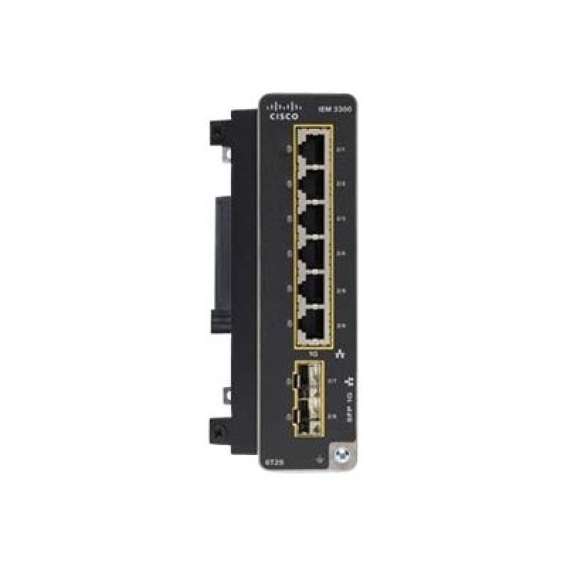 Cisco Catalyst IE3300 Rugged 6 Port/GE Copper + 2 Port SFP Module IN