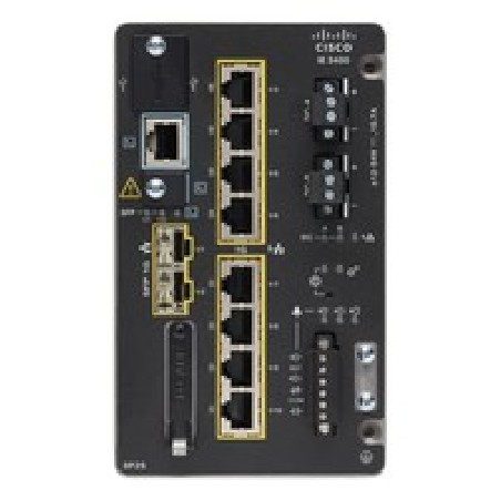 Catalyst IE3400 with 8GE PoE/PoE+, 2GE SFP, Adv. Modular, NE