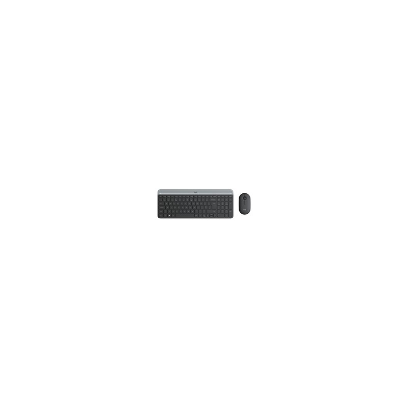 Logitech Slim Wrls Keyb + Mouse Combo/MK470 - Graphite - Pan - Nordic