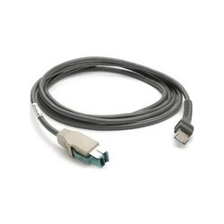 Zebra Cable - Shielded USB: Series A Connector, 9FT (2.8M), Straight