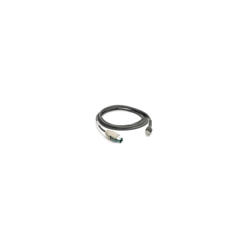 Zebra Cable - Shielded USB: Series A Connector, 9FT (2.8M), Straight