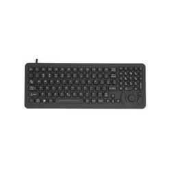 Rugged Keyboard, 101 Keys, Backlit, cursor control, desktop or vehicle-mount, DB9 connector