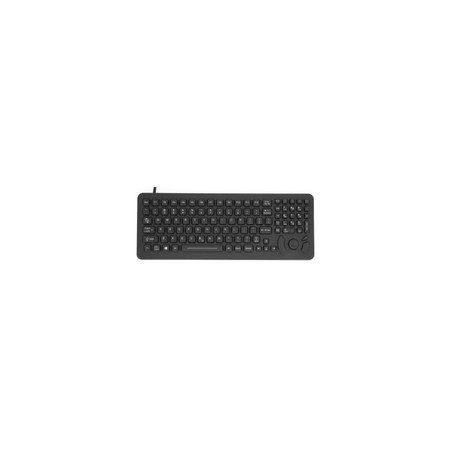 Rugged Keyboard, 101 Keys, Backlit, cursor control, desktop or vehicle-mount, DB9 connector