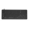 Rugged Keyboard, 101 Keys, Backlit, cursor control, desktop or vehicle-mount, DB9 connector