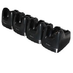 Multi Charge Only Dock, recharges 4 terminals and 4 spare batteries. Power supply included in the box. Power cord ordered