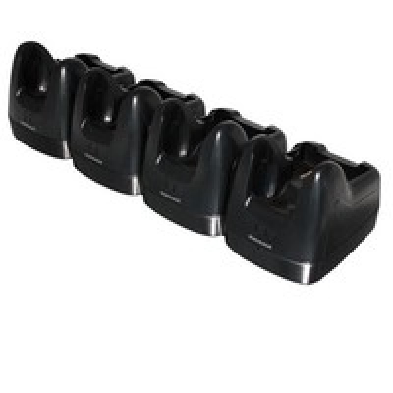 Multi Charge Only Dock, recharges 4 terminals and 4 spare batteries. Power supply included in the box. Power cord ordered