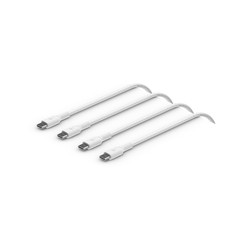 USB-C TO USB-C BRAIDED PVC/WHITE 2M TWIN PACK