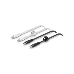 Belkin USB-C TO USB-C Braided Silicone/White Black Mix 1M Twin Pack