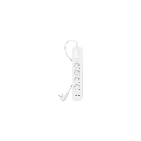Belkin Socket Strip With Overvoltage/Protection 4-Way With 1 X USB-A