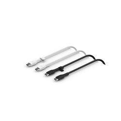 USB-C TO USB-C SILICONE WHITE/BLACK MIX 1M TWIN PACK