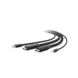 DUAL DP/USB/AUD SKVM CBL/DP M/M USB A/B 6IN