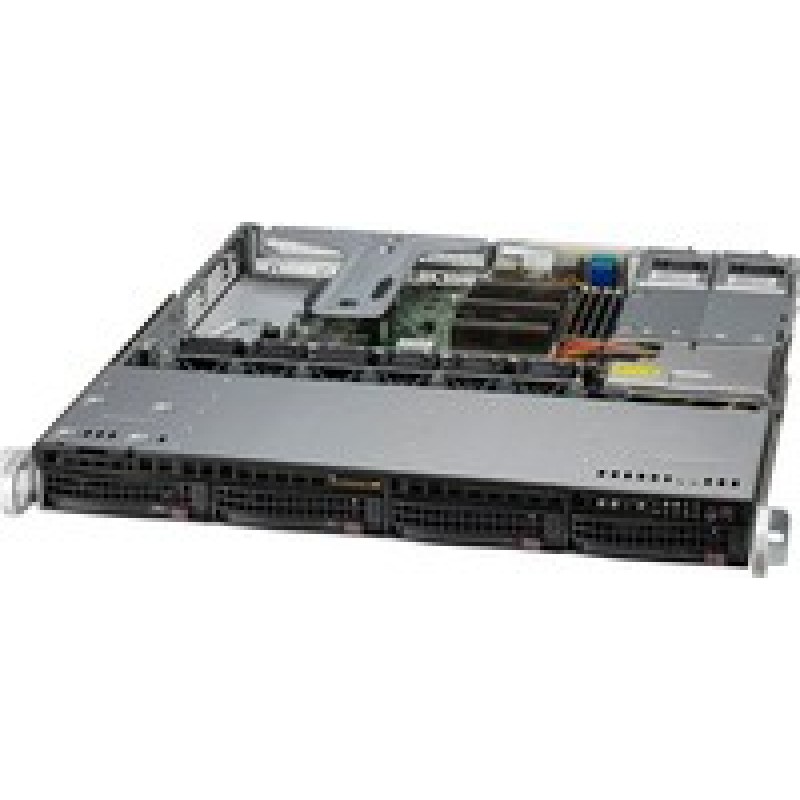 Supermicro 1U Bare Single Socket H5 4DIMM/1PCI-E X16 4X3.5IN Red. PSU 400W