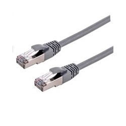C-TECH kabel patchcord Cat6a, S/FTP, šedý, 0,5m