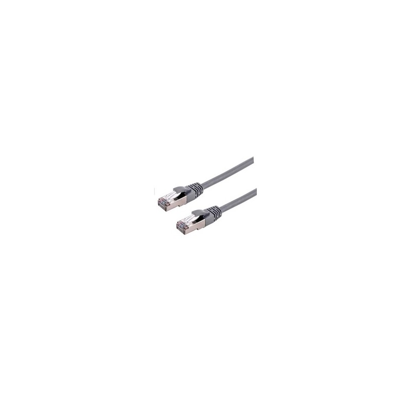 C-TECH kabel patchcord Cat6a, S/FTP, šedý, 0,5m