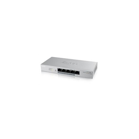 Zyxel GS1200-5HPv2 5-port Desktop Gigabit Web Smart PoE switch, 4x PoE+ GbE, PoE 60W, fanless