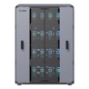 Flat packed version of Small 2 shelf. Includes Power Distribution Unit (PDU) Key Barrell Lock ,2X Keys, std. shelves and int.l