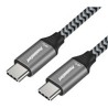 PREMIUMCORD Kabel USB 3.2 Gen 1 USB-C (M/M), bavlněný oplet, 1,5m