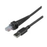 Cable: USB, black, 12V locking, 2.9m (9.5´), straight, host power