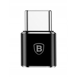 Baseus adaptér z microUSB na USB-C černý