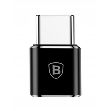 Baseus adaptér z microUSB na USB-C černý