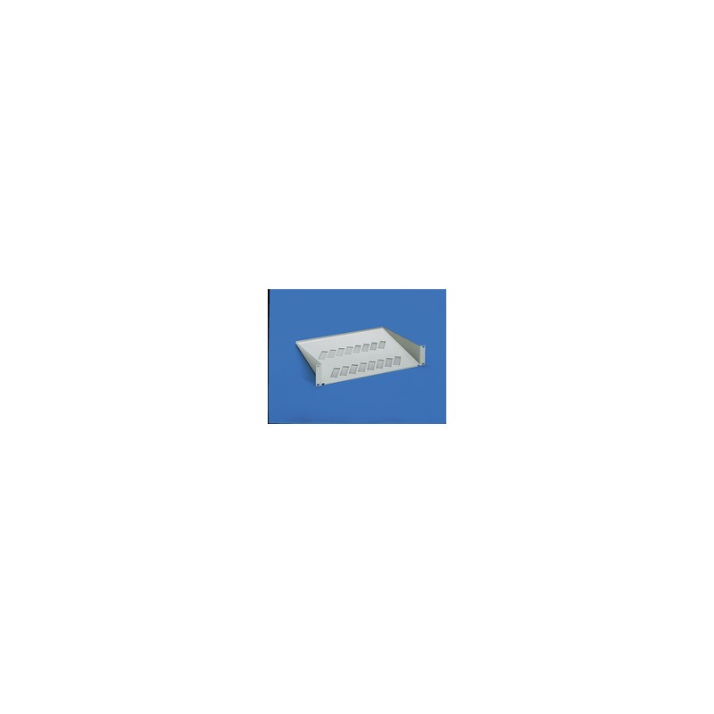 Vertiv Knurr 19'' QuickFix Shelf, D 565-740 WxL 430x500, RAL 7021, sheet steel