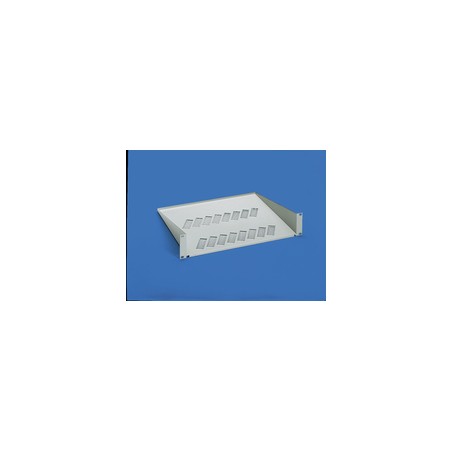 Vertiv Knurr 19'' QuickFix Shelf, D 565-740 WxL 430x500, RAL 7021, sheet steel