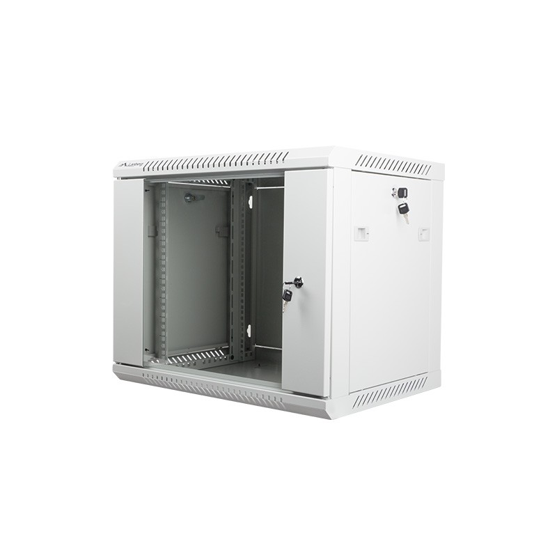 Nástěnný rack 19'' 9U 600X450mm šedý flat pack