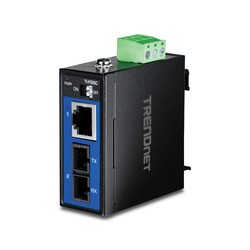 TRENDnet Hardened Industrial 1000BASE-LX/Multi-Mode SC Fiber Converter