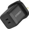 Otterbox OB Standard UK Wall Charger 65W/GaN - 1X USB-C 45W + 1X USB-C 20