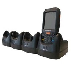 Multi Ethernet Dock, recharges 4 terminals and 4 spare batteries. Power supply included in the box. Power cord ordered