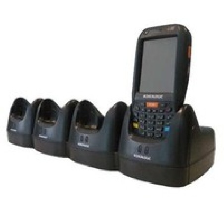Multi Ethernet Dock, recharges 4 terminals and 4 spare batteries. Power supply included in the box. Power cord ordered